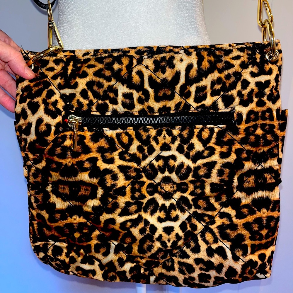 Cheetah print cross-body bag